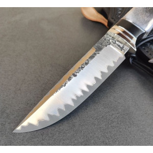 МІСЯЧНЕ МОРЕ авторський ніж ручної роботи майстра MV Knify, сталь к110 в обкладках 95х18, 61 HRC. Photo 2